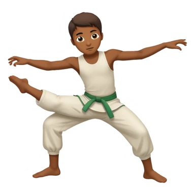 Faça um menino jogando capoeira  sticker