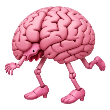 brain with legs sticker