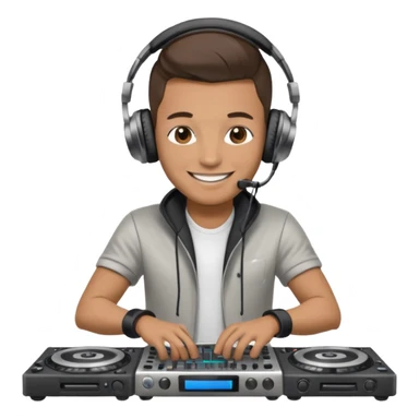 dj with setup sticker