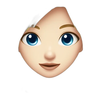 anime blond girl with blue eyes holding a red rose sticker