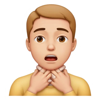 A person choking their self sticker