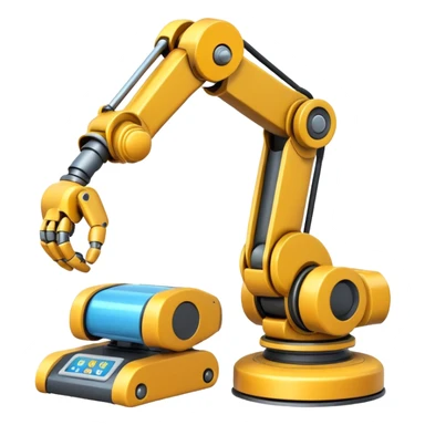 emoji about smartfactory with robot arm and AGV sticker