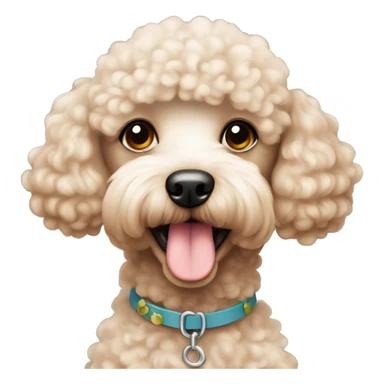 cute appricot poodle sticker