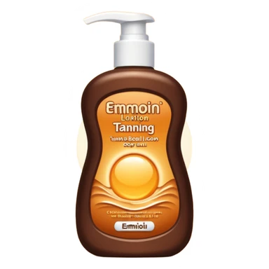 Tanning lotion brown  sticker