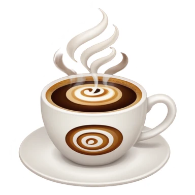 coffee in white cup sticker