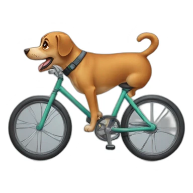 dog on a bike sticker