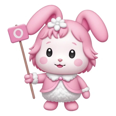 cute mymelody with sign that says great work sticker