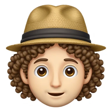 jew emoji with the jewish hat and curly hair down the side sticker