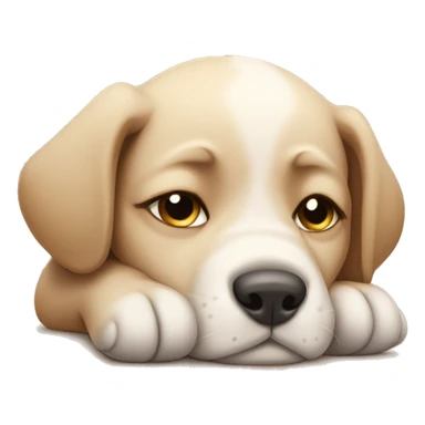 sleep-deprived puppy  sticker