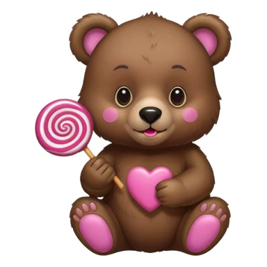 ours avec une sucette  sticker