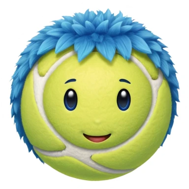 full blue tennis ball sticker