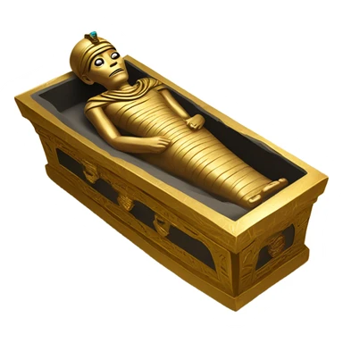  mummy in gold coffin egypt sticker