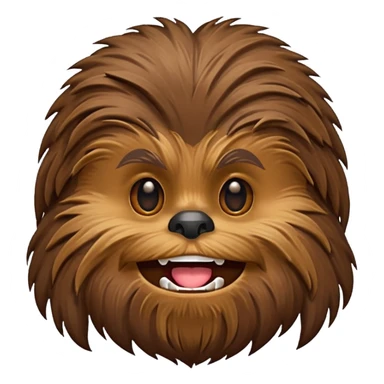 crea un emoticono de la cara de chewbacca en formato png sticker
