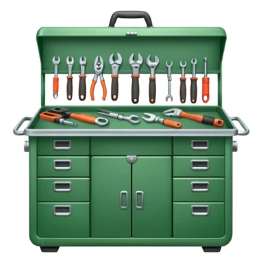 green mechanic tool table sticker