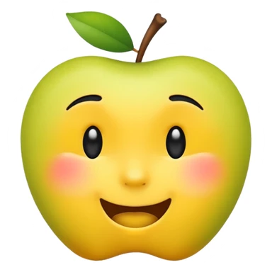 winking face emoji, playful and friendly, apple style sticker