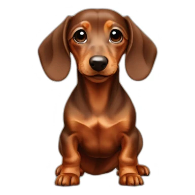 A brown mini dachshund ￼ sticker