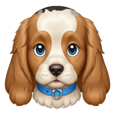 White/tan Cocker spaniel and blue eyes sticker
