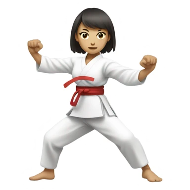 Japanese woman fighting  sticker