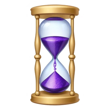 glitter purple hourglass sticker