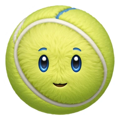 full blue tennis ball sticker