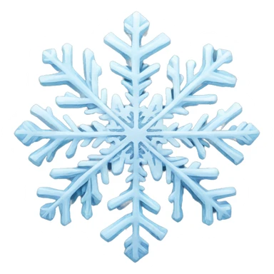 A detailed snowflake with intricate icy patterns, soft blue tones sticker