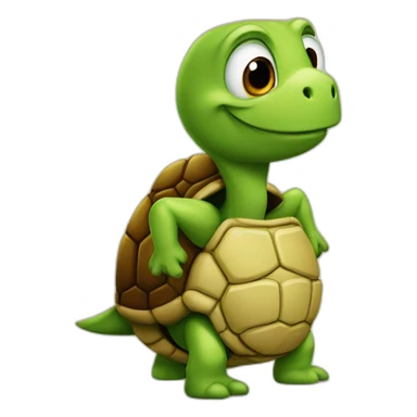 Monsieur sur tortue sticker