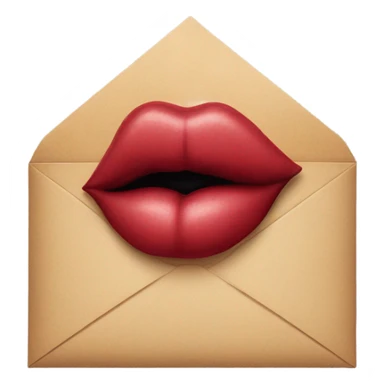 envelope with a rose kiss on it sticker
