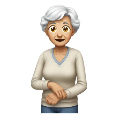 grandma with backpain sticker