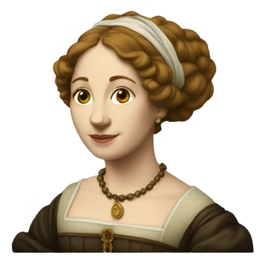 a framed portrait of a Renaissance woman sticker