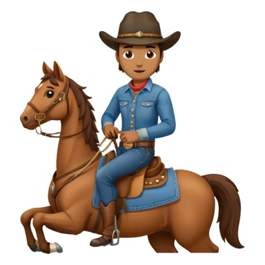 Cowboy riding a horse sticker