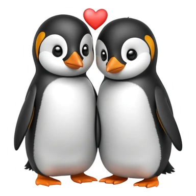 Penguin love sticker