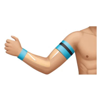 arm with kinesio tape (physiotherapy)  sticker