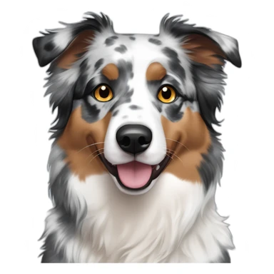 Grey black white Blue Merle Australian shepherd with heterochromia sticker