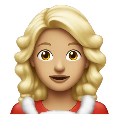 Blonde women as santa claus sticker