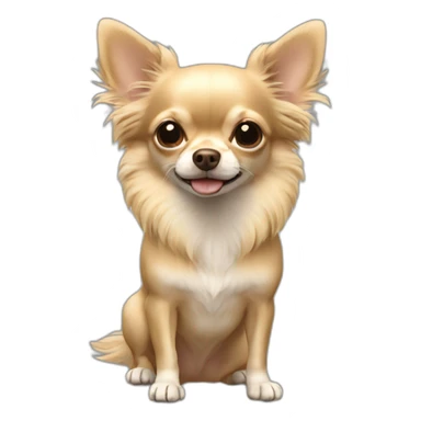 chihuahua long hair beige sticker