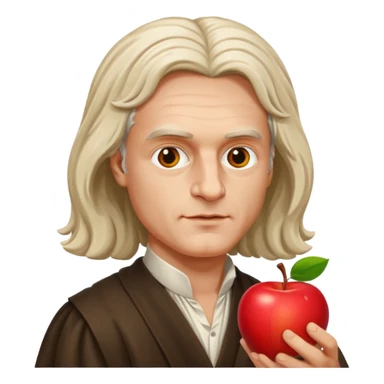 isaac newton with apple' sticker