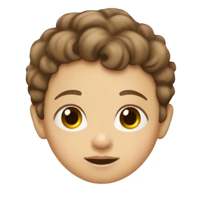 Infant with brown hair with Christmas attributes sticker