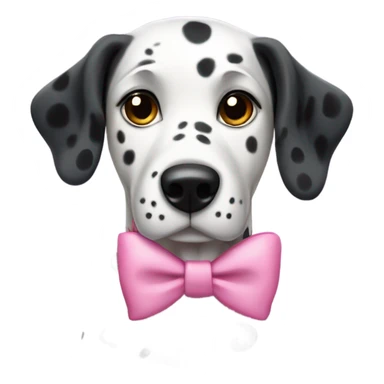 Dalmation with a pink bow sticker