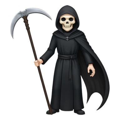 grim reaper blacked out holdin scythe sticker