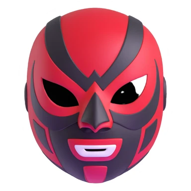red and black luchador mask sticker