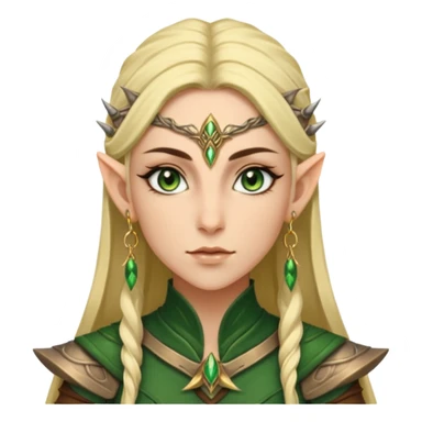 ESO female wood elf warrior with lashes and earrings sticker