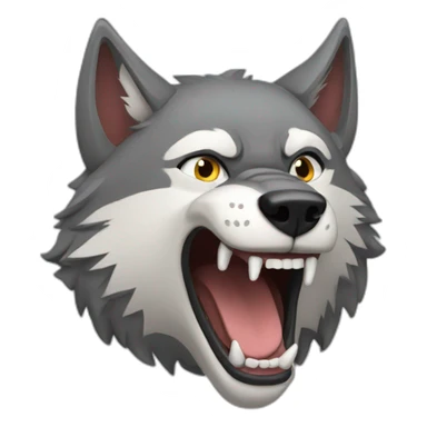 female wolf growling sticker