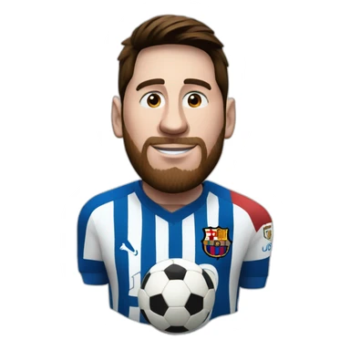 messi whit a target of uno sticker