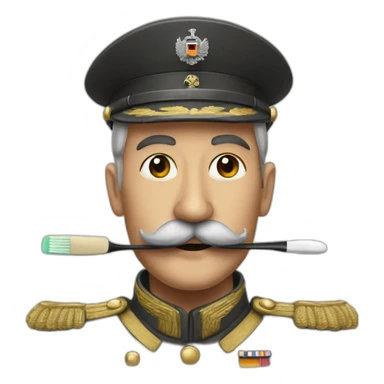 germany war leader with toothbrush mustache sticker