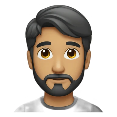 yusuf monaf patna india young without glasses with short hair and long beard sticker