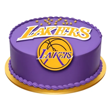 Los Angeles Lakers Kush cake in purple and gold sticker
