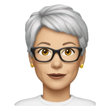 super realistic jamie lee curtis wearing tee sticker