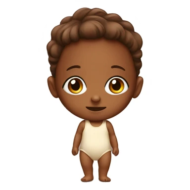 Brown skin Baby with onsie  sticker