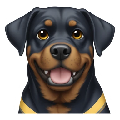 Rottweiler wearing a Los Angeles Chargers jersey ￼ sticker
