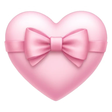 light pink heart with a small bow sticker